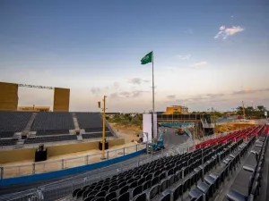 Saudi Arabia’s electric racing circuit, created in the heart of the UNESCO World Heritage site of Ad Diriyah and launched a year ago, has been hailed as one of “the best Formula E tracks.” (Supplied)
