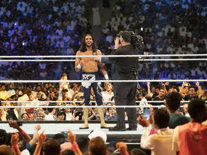 Mansoor Al-Shehail in the ring. (AN photo by Ziyad Alarfaj)