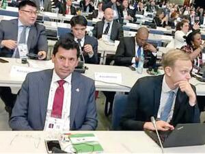 وزير الرياضة المصري خلال حضوره اجتماعات الوكالة الدولية لمكافحة المنشطات