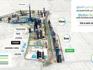 The free-to-attend event will see runners set off along Sheikh Zayed Road.