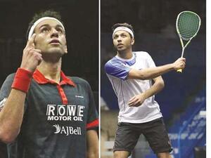  After missing out on two world titles in Doha, Mohamed ElShorbagy is keen to make amends this time. At right, Qatar hope Abdulla al-Tamimi.