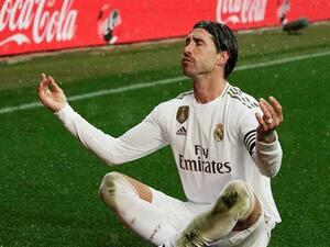 راموس يحتفل بهدفه