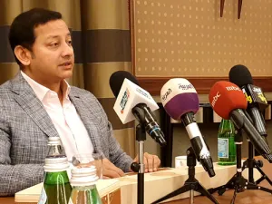 Valencia President Anil Murthy during the press conference on Tuesday. (Photo/Supplied)