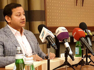 Valencia President Anil Murthy during the press conference on Tuesday. (Photo/Supplied)