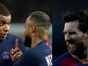 ميسي ونيمار ومبابي