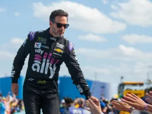 NASCAR Cup Series driver Jimmie Johnson prior to the Daytona 500 at Daytona International Speedway. Mandatory Credit: Mark J. Rebilas-USA TODAY Sports/File Photo