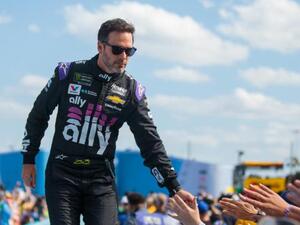NASCAR Cup Series driver Jimmie Johnson prior to the Daytona 500 at Daytona International Speedway. Mandatory Credit: Mark J. Rebilas-USA TODAY Sports/File Photo