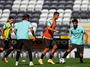 جانب من تدريبات منتخب البرتغال