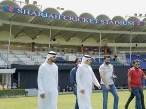 Sourav Ganguly at the Sharjah Cricket Stadium on Monday. (Supplied photo)