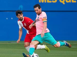 ميسي خلال المباراة