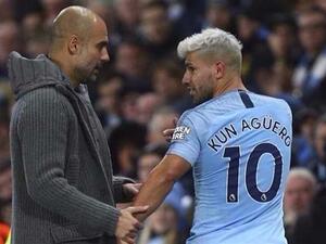 صورة أرشيفية لأغويرو وغوارديولا صورة أرشيفية لأغويرو وغوارديولا