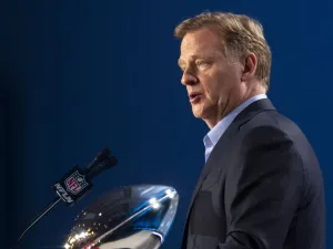 NFL commissioner Roger Goodell said the league has not determined the capacity allowed for Super Bowl LV and will not distribute the COVID-19 vaccine to players or personnel before the game. (Photo: Kevin Dietsch/UPI)