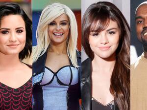 كانيه ويست | سيلينا غوميز | بيبي ريكسا | ديمي لوفاتو