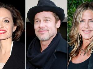 جينفير أنستون وبراد بيت وأنجلينا جولي