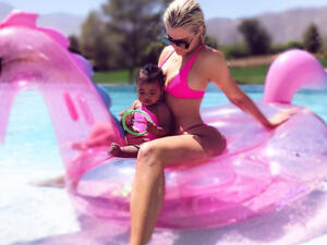 Khloe Kardashian and True 