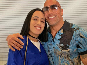 The Rock and His Daughter 