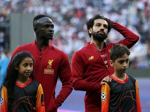 Basmah Alshnaifi with global footballe in the final match of UEFA Champions League