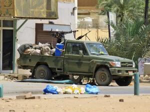 Members of Sudan's security forces rest under a military vehicle on June 6, 2019 in Khartoum. Sudan's health ministry has said "no more than 46" people died in a crackdown on Khartoum protesters, far fewer than the 108 dead reported by doctors close to the demonstrators. (AFP)