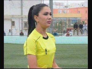 Desarif El Kantaoui has refereed many women's football matches. [Screenshot]