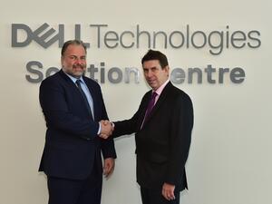 Condo Protego has been named a Dell Technologies Titanium Partner. (left to right) Fady Richmany, Senior Director and General Manager - UAE, Dell Technologies and Andrew Calthorpe, CEO, Condo Protego   