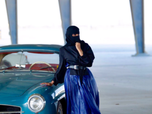 Amy Roko stars among fellow Arab influencers in the driving-themed photo shoot. (Twitter/ @AmyRoko)
