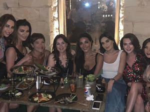 The actresses of Lebanon gathered for dinner Source nadinenassibnjeim Instagram