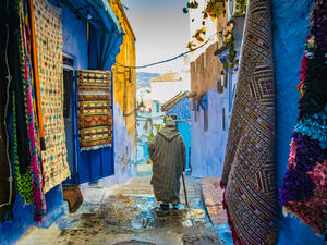 A man walking in Chefchaouen street, Morocco. (Shutterstock/ File Photo)