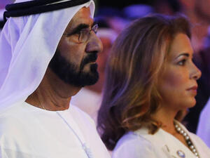 UAE Prime Minister and Dubai Ruler Sheikh Mohammed bin Rashid al-Maktoum (L) with Princess Haya. (AFP/ File Photo)