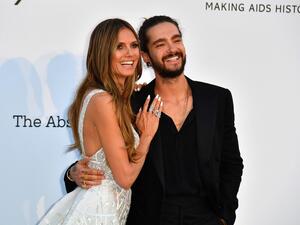 Heidi Klum and her partner Tom Kaulitz. (AFP)