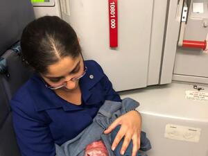 A Filipina woman reportedly went into labour mid-air on the Beirut-bound flight from Doha. (Facebook)