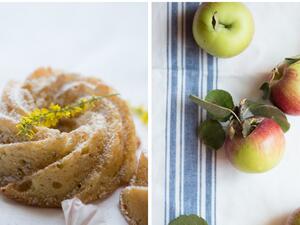 كعكة التفاح والبابونج