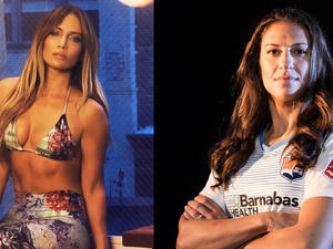 Jennifer Lopez  and Carli Lloyd 