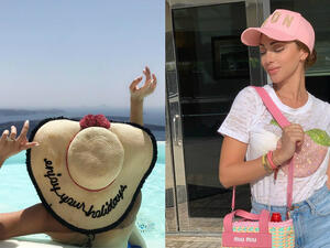 Fares posted a picture in which she is wearing a swimsuit Source myriamfares Instagram