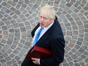 British Prime Minister Boris Johnson walks towards his meeting in Biarritz, south-west France, on the third day of the annual G7 Summit. (AFP/ File Photo)