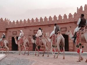 Actors depict 50 knights and 100 camel riders who transport visitors back to the pre-1500 era. (SPA)