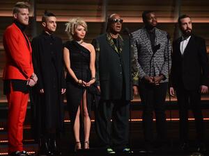 The last-minute tribute to the late Maurice White took place just before the Song of the Year Grammy was announced. (ROBYN BECK/AFP/Getty Images)
