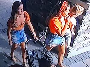 The three women were caught on camera stealing a stroller from a Bambi Baby store in Middletown on Friday. (Facebook)