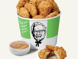 Kentucky Fried Chicken and Beyond Meat agreed to a partnership to offer plant-based "Beyond Fried Chicken" in Atlanta on Tuesday. (Photo courtesy Beyond Meat/KFC)