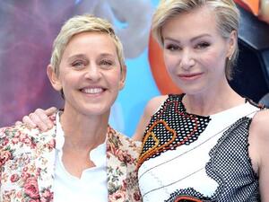 Ellen DeGeneres and her wife Portia de Rossi (Twitter)