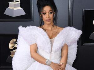Cardi B wears Ashi Studio at the Grammy Awards. (AFP)
