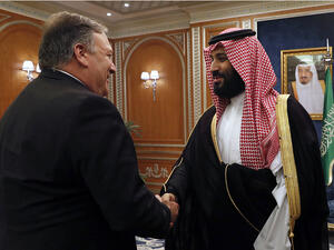 Secretary of State Mike Pompeo with Saudi Crown Prince. (AFP/ File Photo)