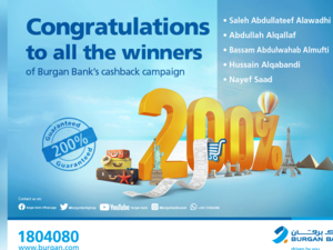 lucky winners of the Cash Back draw 