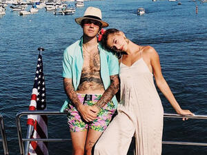 The couple tied the knot in a non-religious ceremony in September