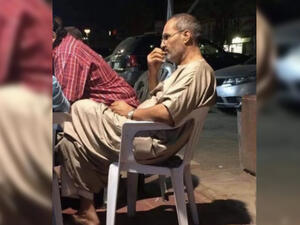 The Steve Jobs lookalike was spotted at a cafe in Cairo. [Reddit]