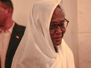 Sudan's new Forein Minister Asma Mohamed Abdalla, the first ever female foreign minister in the country (AFP)