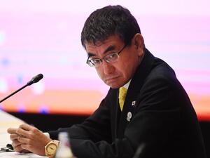 Japan's then-foreign minister Taro Kono  (AFP)