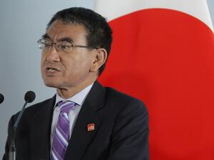 Japan's then-foreign minister Taro Kono (AFP)