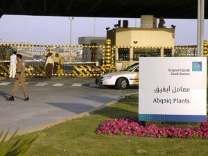 Drones struck two Saudi Aramco oil facilities early on September 14, 2019, state media said, citing the interior ministry. "The industrial security teams of Aramco started dealing with fires at two of its facilities in Abqaiq and Khurais as a result of... drones," the official Saudi Press Agency reported. (STRINGER / AFP)