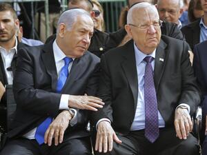 Israeli Prime Minister Benjamin Netanyahu (L) and President Reuven Rivlin (AFP)
