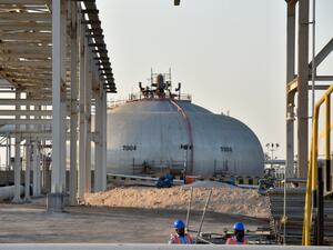 A partial view of Saudi Arabia's Abqaiq oil processing plant (AFP)